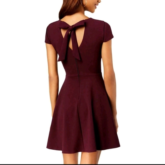 B. Darlin Women's Skater Mini Fit & Flare Dress Purple Size 11 / 12 - Picture 4 of 9